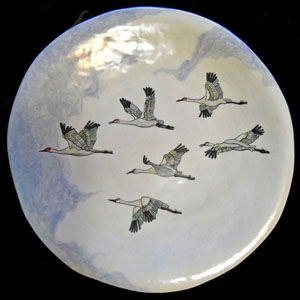 Sandhill
                Crane Platter 50069